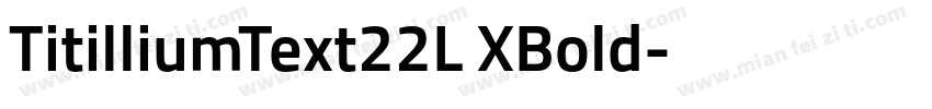 TitilliumText22L XBold字体转换